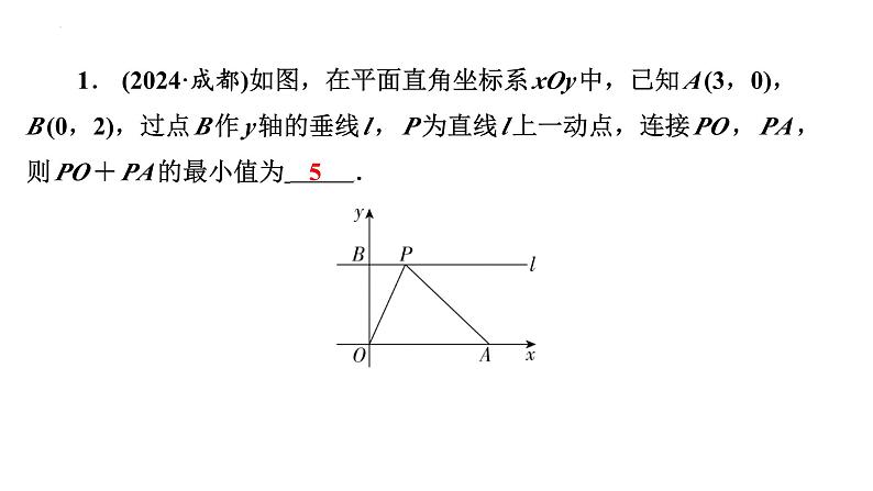 2025年九年级中考数学二轮复习难点题型突破课件:将军饮马模型第5页
