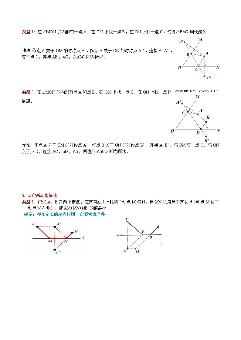 人教版數(shù)學(xué)八上同步考點分類訓(xùn)練專題13 最短路徑問題（原卷版）第2頁
