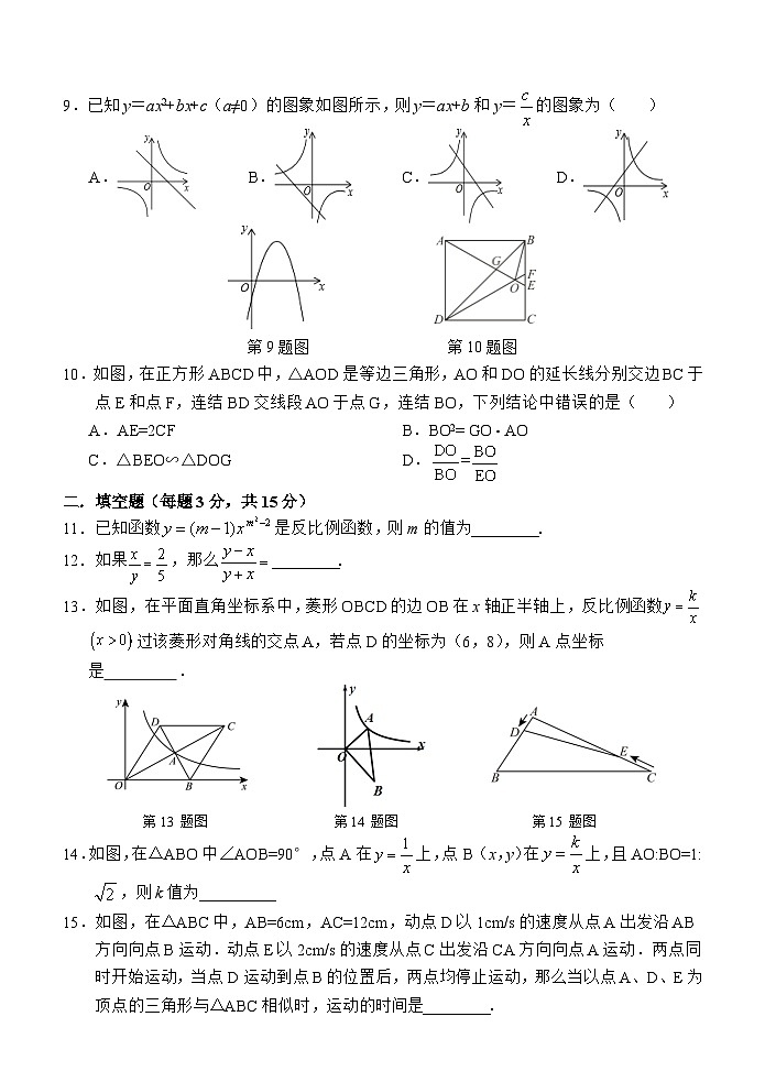 (教研室提供)山东省济宁市金乡县2024-2025学年九年级12月月考数学试题第2页