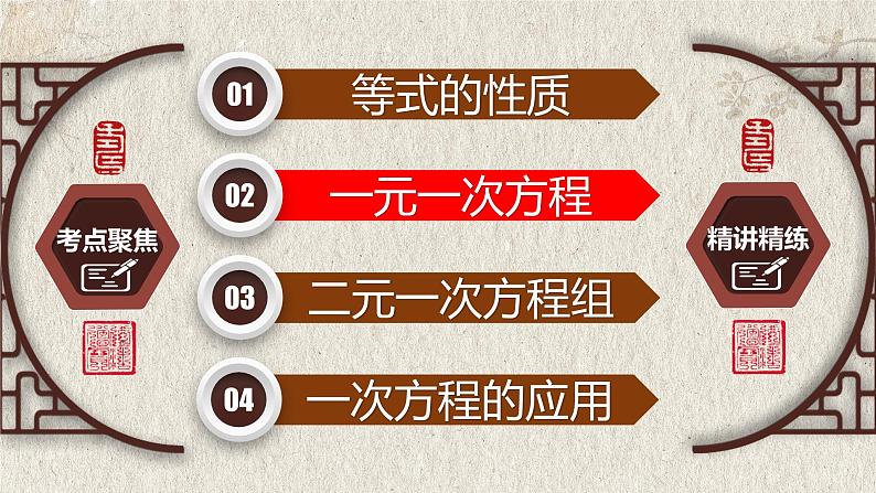 中考数学一轮复习讲练课件专题2.1 一次方程(组)(含答案)第5页