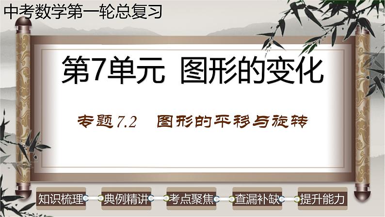 中考数学一轮复习讲练课件专题7.2 图形的平移与旋转(含答案)第1页