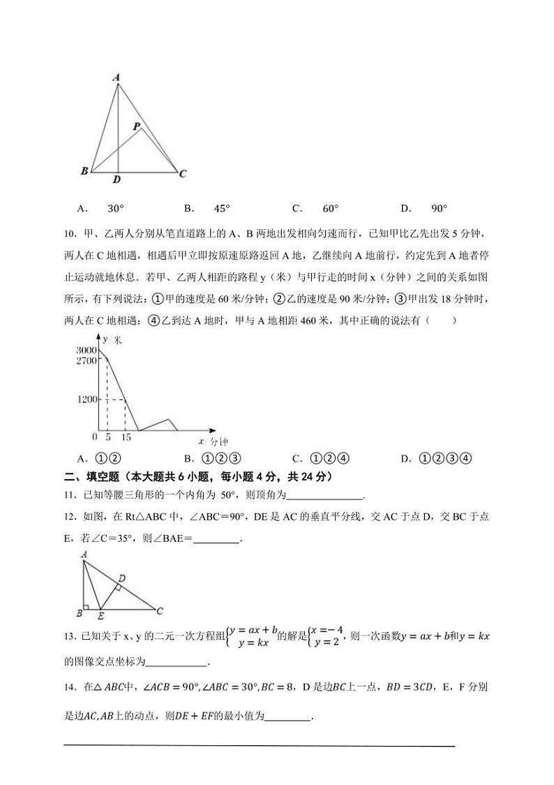 浙教版八年级上册期末全优冲刺领航数学卷试卷(原卷版解析版)第3页