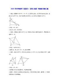 2025年中考数学二轮复习：全等三角形 专题练习题汇编（含答案）