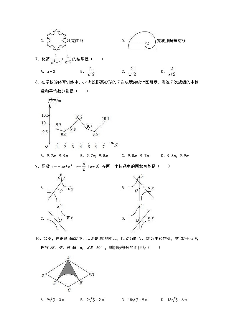 2024年山東省濟南市中考數(shù)學(xué)模擬試卷(解析版)第2頁