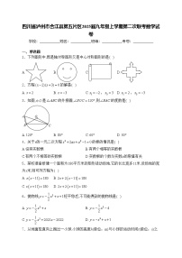 四川省泸州市合江县第五片区2025届九年级上学期第二次联考数学试卷(含答案)