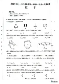 甘肃省庆阳市2024-2025学年上学期九年级数学期末试卷