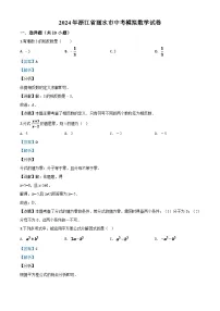 2024年浙江省丽水市中考模拟数学试题(解析版)
