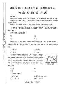 河南省洛阳市2024-2025学年七年级上学期期末数学试卷