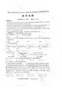 湖北省部分市州2024-2025学年九年级上学期1月期末数学试题