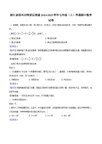 浙江省绍兴市柯桥区联盟2024-2025学年七年级（上）学期期中数学试卷（解析版）