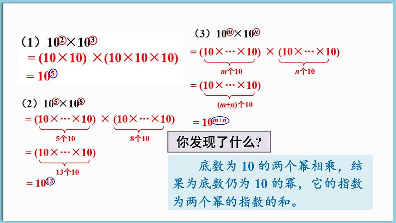 北师大版(2024)数学七年级下册--1.1 幂的乘除 第1课时 同底数幂的乘法(课件)第8页