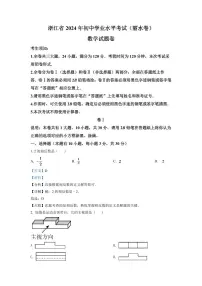 2024年浙江省丽水市中考数学模拟试卷(解析版)