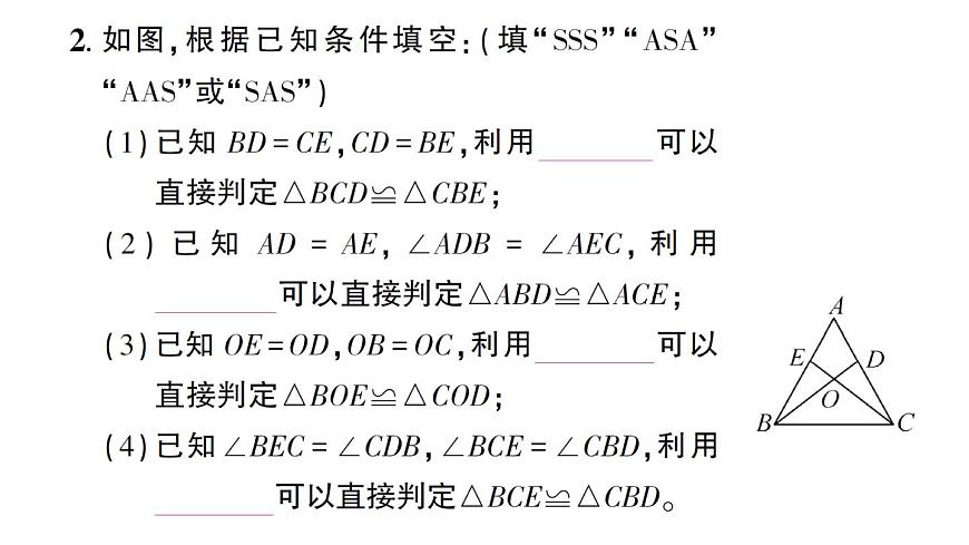 初中數(shù)學(xué)新北師大版七年級(jí)下冊(cè)第四章3 第四課時(shí) 全等三角形性質(zhì)與判定的綜合作業(yè)課件2025春第3頁