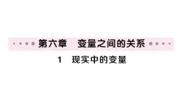 初中数学新北师大版七年级下册第六章1 现实中的变量作业课件2025春