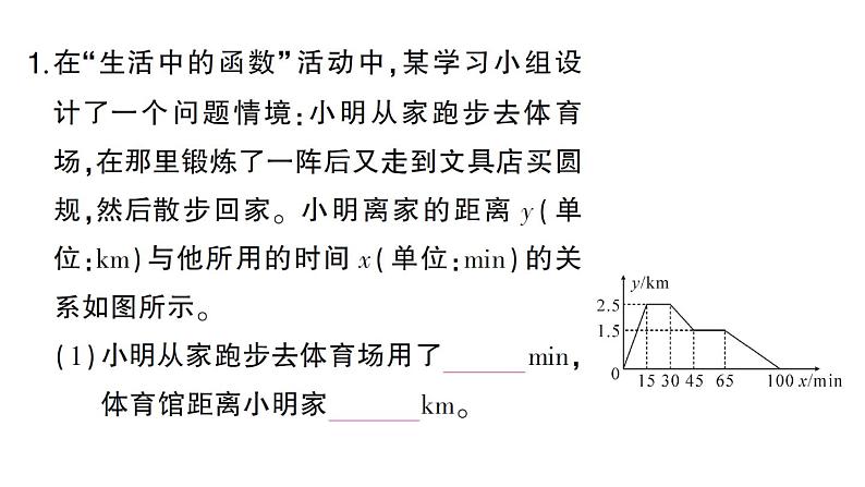 初中数学新北师大版七年级下册期末专练16 用图象表示变量间的关系作业课件2025春季第2页