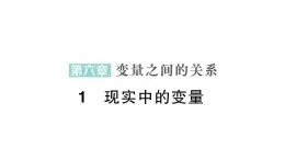 初中数学新北师大版七年级下册第六章1现实中的变量作业课件2025年春