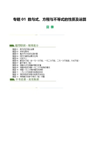 中考数学第二轮复习专题01 数与式、方程与不等式的性质及运算练习（解析版）