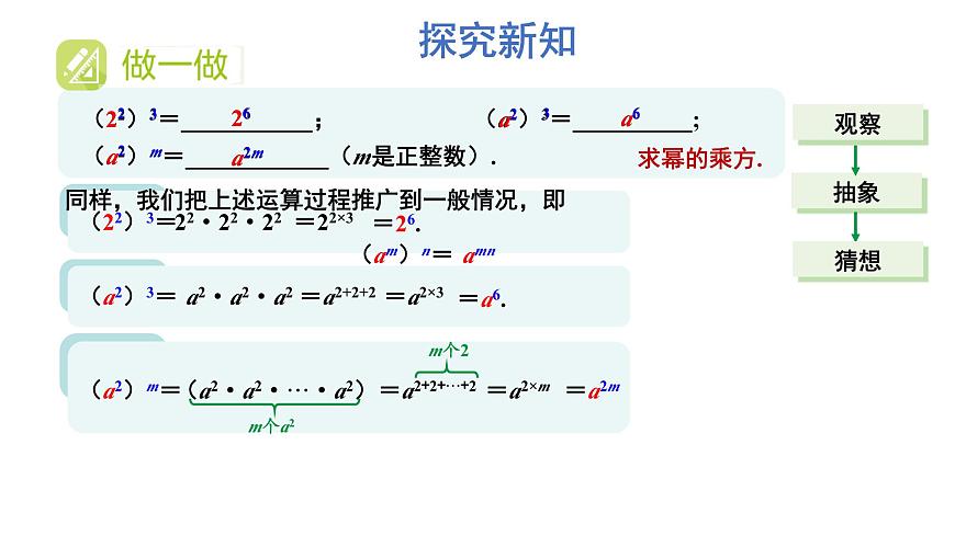 初中數(shù)學(xué)新湘教版七年級(jí)下冊(cè)1.1.2 冪的乘方教學(xué)課件2025春第4頁(yè)