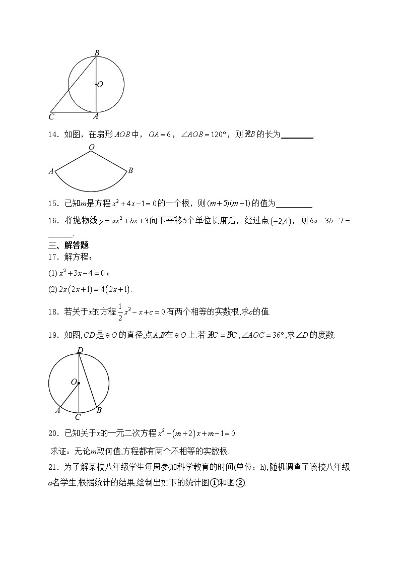 江苏省连云港市东海县八校2025届九年级上学期12月月考数学试卷(含答案)第3页