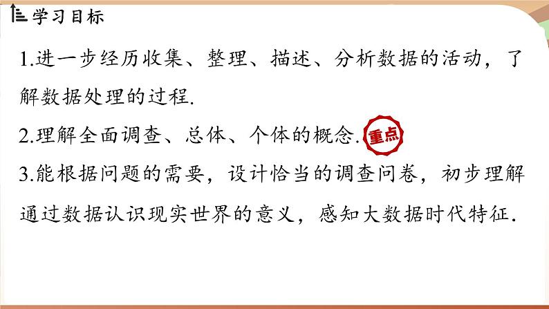 人教版数学(2024)七年级下册 12.1.1全面调查(课件)第3页