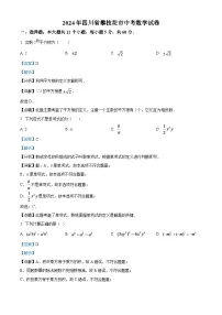 2024年四川省攀枝花市中考数学模拟试卷（解析版）