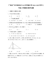 广东省广州市海珠区中山大学附属中学2024-2025学年八年级上学期期末 数学试题（含解析）