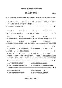 江苏省无锡市经开区2024-2025学年九年级上学期期末数学试卷