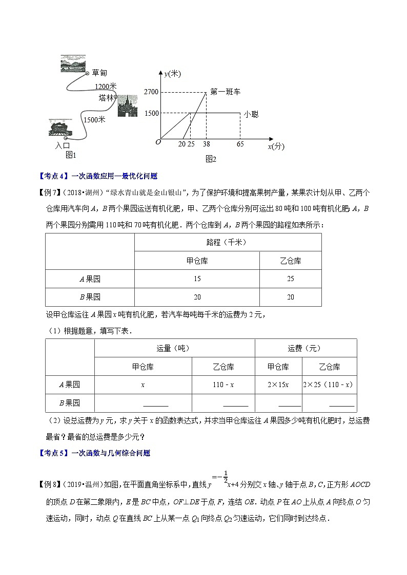 (浙江专用)中考数学二轮培优压轴题练习专题01 一次函数的应用及综合问题(原卷版)第3页