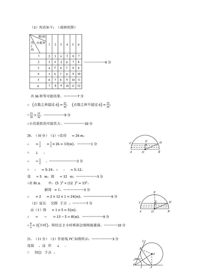 广东省广州大学附属中学第一学期 12 月大联盟模拟卷 1初三数学(答案)第2页
