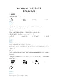 2024年湖北省武汉市中考数学模拟试题（解析版）