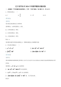2024年辽宁省丹东市中考数学模拟试题试题（解析版）