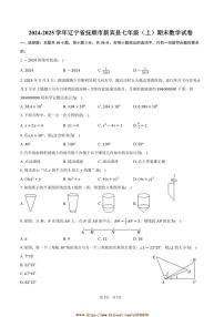 2024～2025学年辽宁省抚顺市新宾县七年级(上)期末数学试卷(含答案)