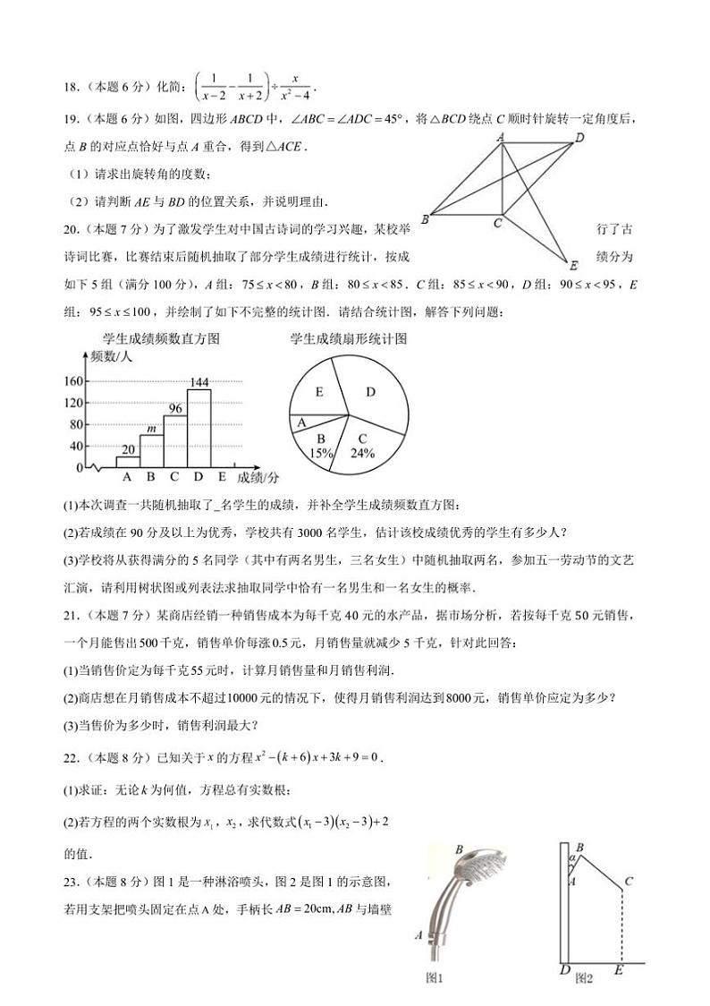 2024~2025学年四川省泸州市纳溪区纳溪中学集团校联考(月考)九年级上1月期末数学试卷(含答案)第3页