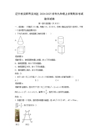 2024-2025学年辽宁省沈阳市沈河区九年级上学期期末考试数学试卷（解析版）