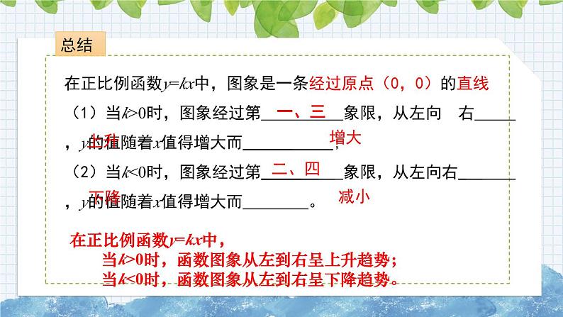 10.3一次函数的性质 课件 2024-2025学年青岛版八年级数学下册(1)第7页