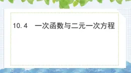 10.4一次函数与二元一次方程 课件 2024-2025学年青岛版八年级数学下册