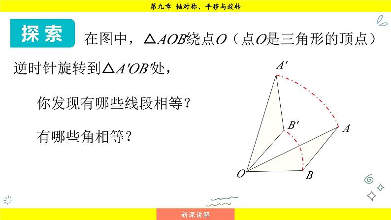 华师版2024数学七年级下册 9.3.2 旋转的特征 PPT课件第5页