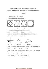 2024～2025学年浙江省宁波市鄞州区八年级上数学期末试卷(含答案)