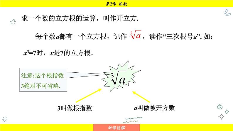 湘教版(2024)数学七年级下册 2.2 立方根(课件)第7页