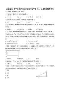 2024-2025学年江苏省无锡市宜兴市九年级（上）1月期末数学试卷(含答案）