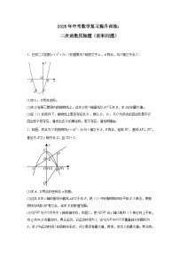 2025年九年级中考数学复习提升训练：二次函数压轴题（面积问题）