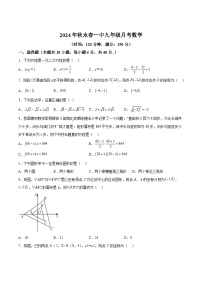 福建省永春第一中学2025届九年级上学期10月月考数学试卷(含解析)