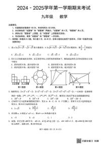 甘肃省天水市甘谷县2024-2025学年九年级上学期期末考试数学试题