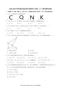 2024～2025学年湖北省宜昌市宜都市九年级上期中数学试卷(含答案)
