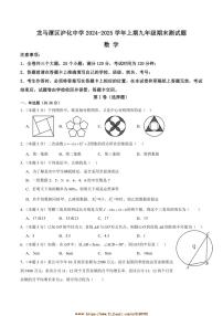2024～2025学年四川省泸州市龙马潭区泸化中学九年级上1月期末数学试卷(含答案)