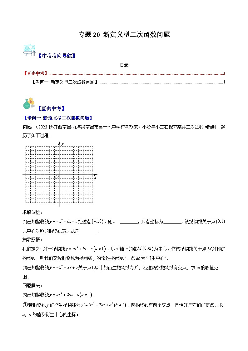 中考数学复习重难点与压轴题型训练专题20新定义型二次函数问题(学生版+解析)第1页