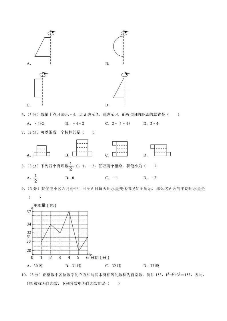 2024~2025学年贵州省贵阳市乌当区校七年级上期中数学试卷(含答案)第2页
