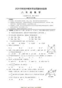 2024~2025学年湖北省襄阳市老河口市八年级上期末学业质量综合监测数学试卷(含答案)