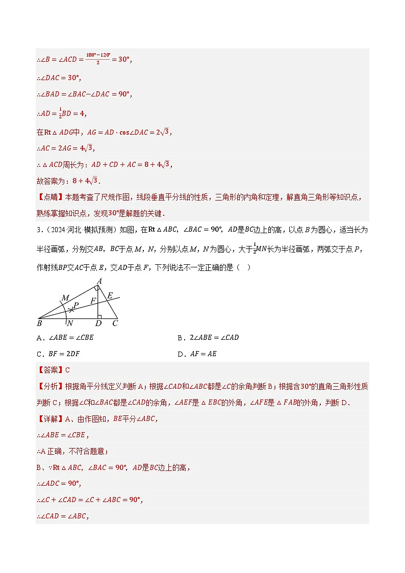 2025年中考数学一轮复习 第19讲 直角三角形(练习)(解析版)第3页