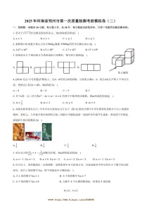 2025年河南省郑州市九年级下(一)月考考前模拟卷数学试卷(二)(含答案)